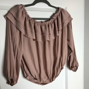 Off the shoulder flowy blouse